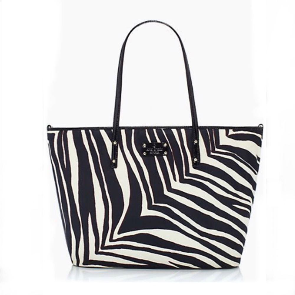 Kate Spade Zebra Stripe Harmony Diaper Baby Bag and Tote Bag with Changing Pad